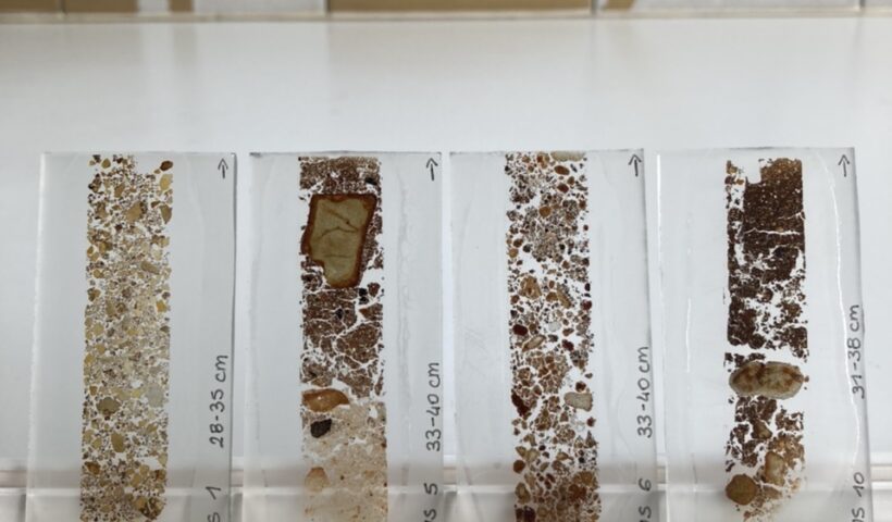 Agricultural soil thin sections