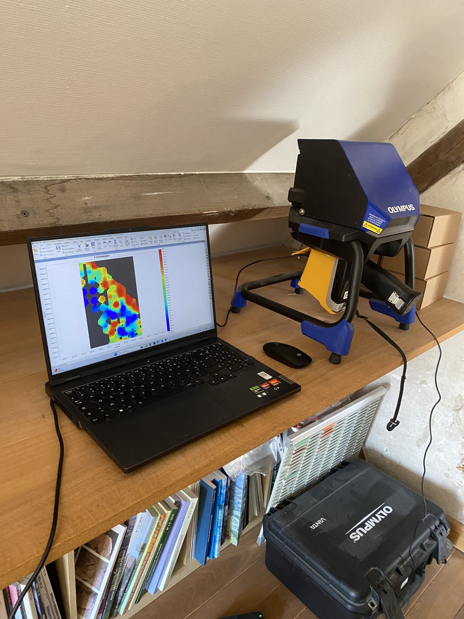 pXRF analysis on sediment